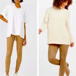 Spanx tummy control suede leggings